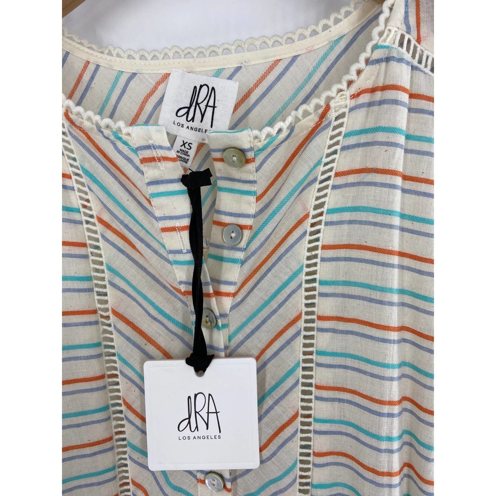 dra Dress XS Stripes fit and flair sleeveless NWT - Picture 5 of 5